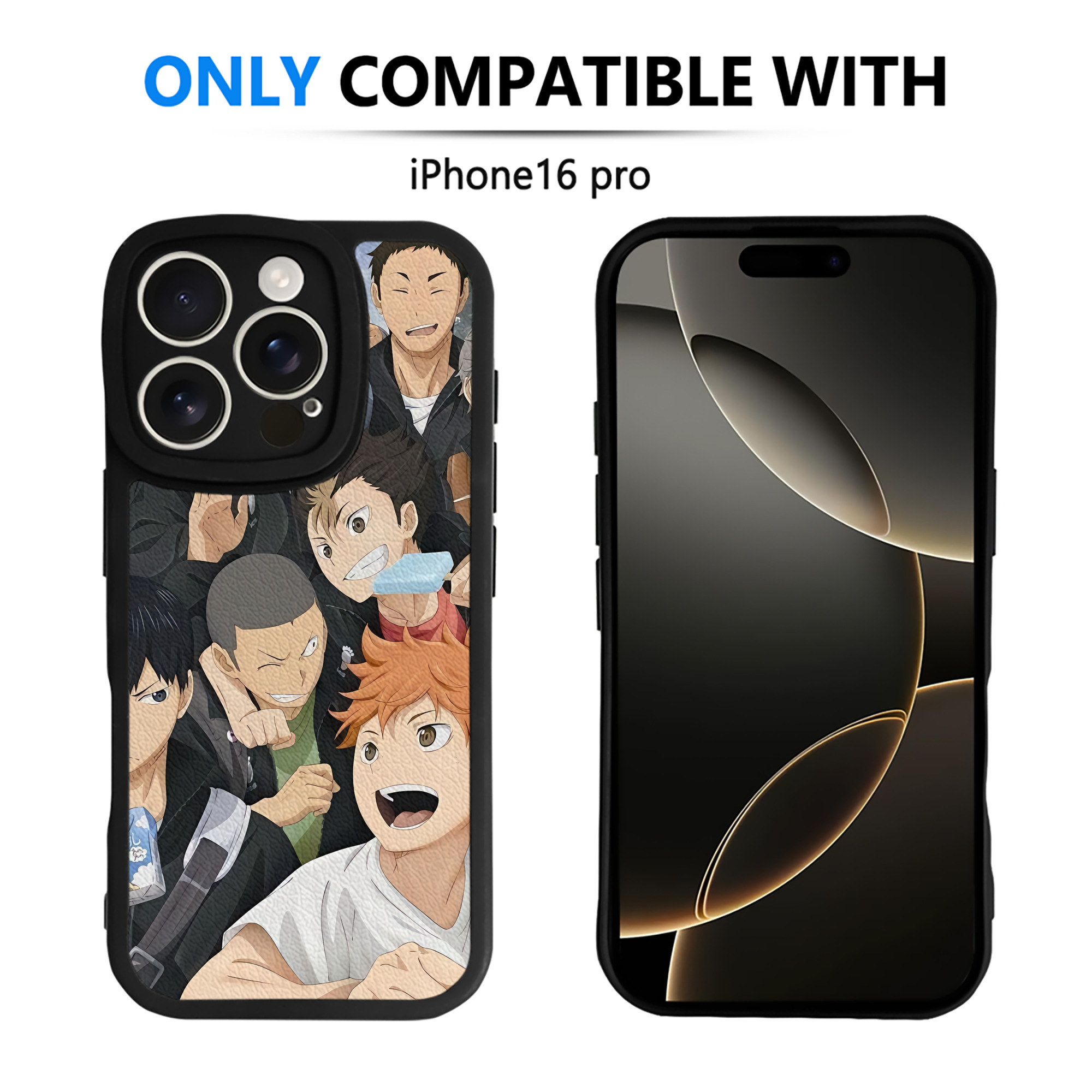 （画像用） ハイキュー!! Haikyu!! 【iPhone 16シリーズ対応】シリコンスマホケース（レザー調） 材質：シリコン